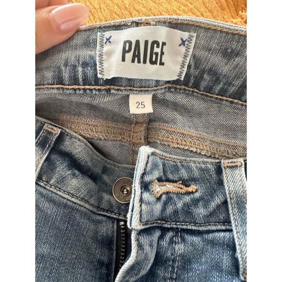 PAIGE Womens Distressed Skinny Jeans Size 25 - Picture 7 of 7